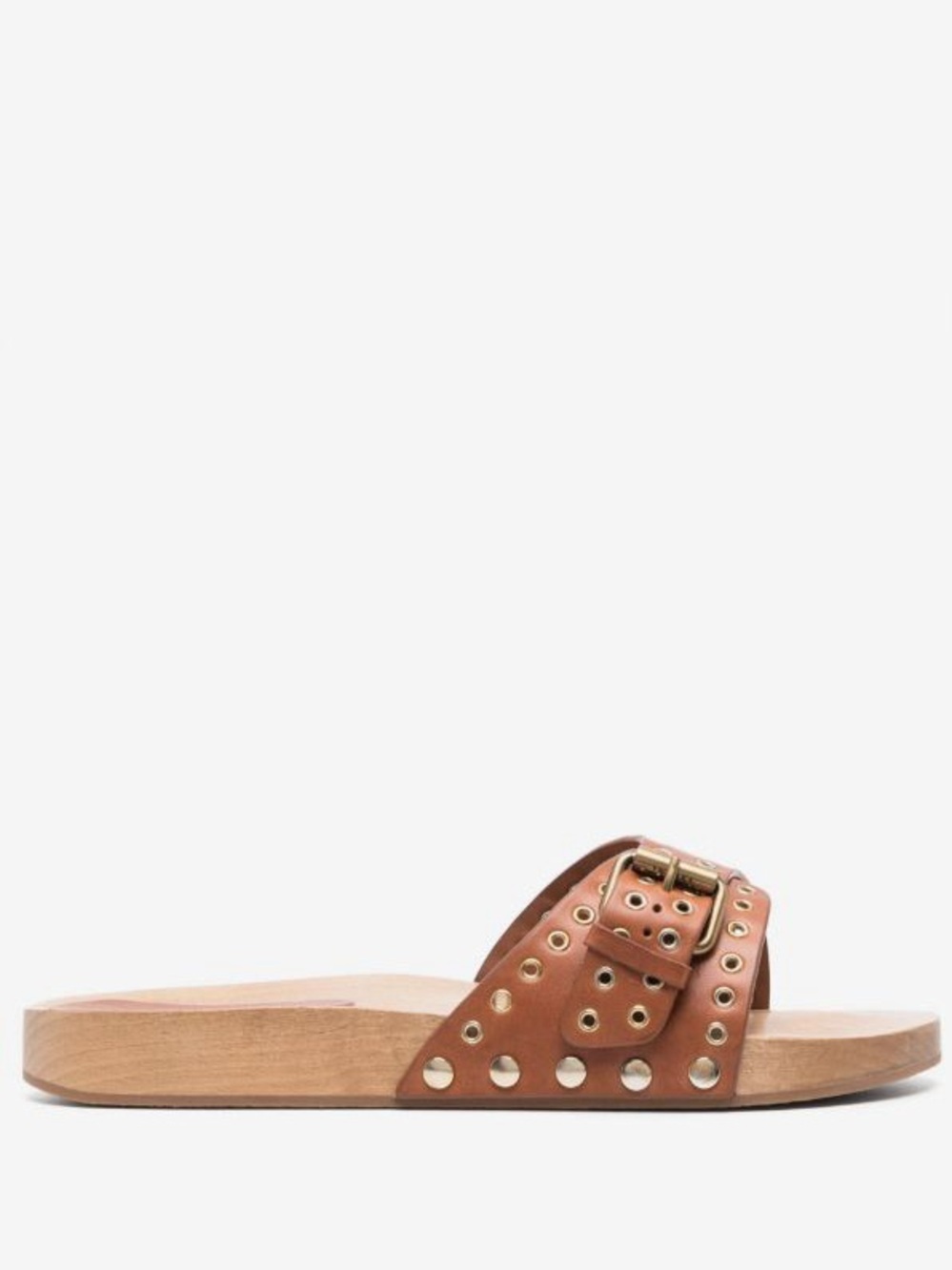 ISABEL MARANT Jaso Leather clogs In Cognac Brown Size 6 - Picture 8 of 14